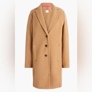J CREW BOILED WOOL BLEND TOP COAT HEATHER ACORN GUC SIZE 6